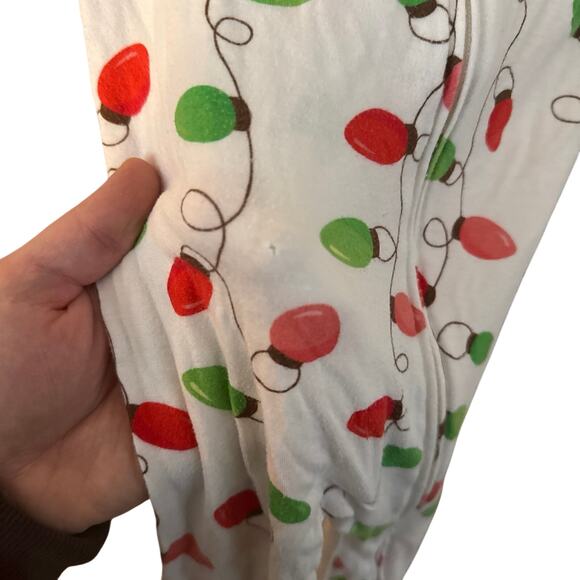 Larkspur bamboo baby romper, Christmas Lights, 12-18mo - Picture 2 of 2